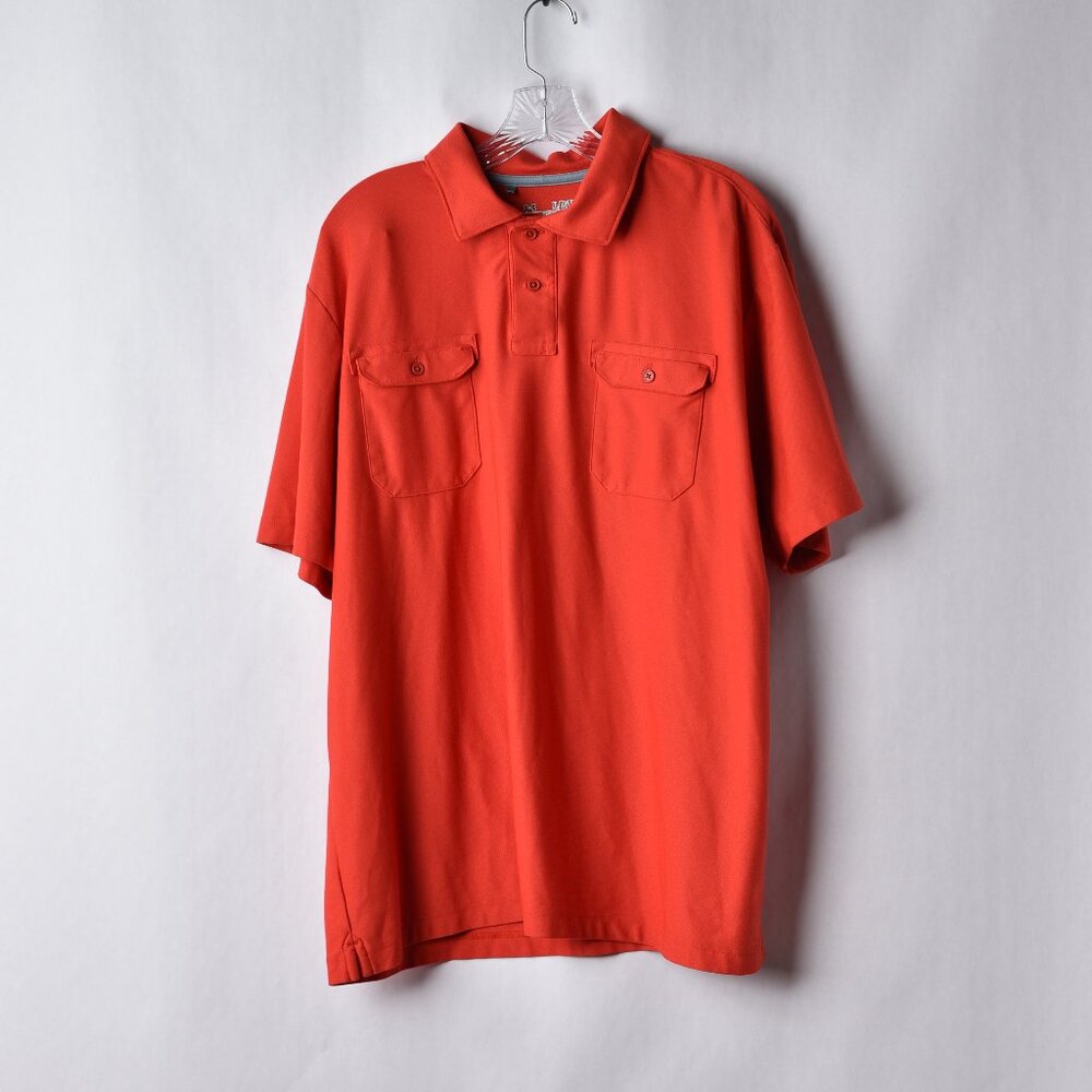 Under Armour Mens Extra Large XL Double Pocket Performance Red Polo Shirt